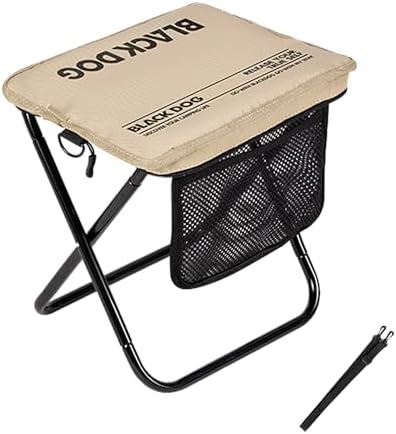 windhike Blackdog 11in Ultralight Camping Folding Stool - 0.7lb C...