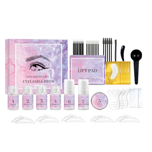SHEEYOON Lash Lift and Tint 2 in 1 Kit for Long Lasting Fuller Thicker Shaped Brow and Curlier Waved Lash