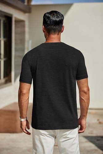 COOFANDY Men's T Shirts Short Sleeve Classic V Neck T-Shirt Casual Summer Basic Tee Shirt3