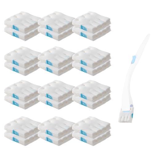 24 Pack Flushable Refills Compatible with Scrubbing Bubbles Toilet Bowl Brush Disposable Cleaner Refills Pads for Scrubbing Bubbles Toilet Wand Toilet Brush Refill Accessories (Only Pads)