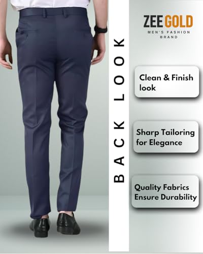 Image of Men's Slim Fit Formal Trouser for Regular Fit