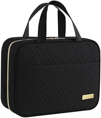 HOTOR Hanging Travel Toiletry Bag Women Men Essentials Black