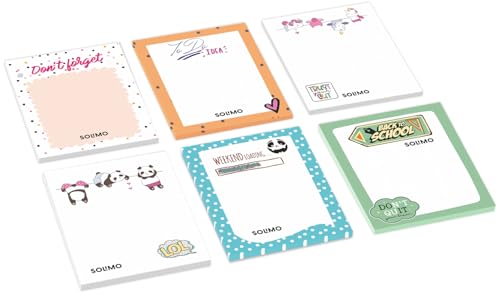 Image of Amazon Brand - Solimo To Do List Notepads, 4 inch X 5.25 inch Tear Off Block Planner For Office, Home, Work Stationery Supplies, Set Of 6, 50 Pages