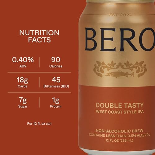 Image of BERO Non Alcoholic Beer West Coast Style Crisp IPA, 6 Pack x 12 Oz Cans