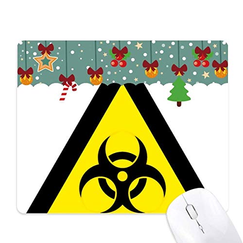 Tapis de souris infection jaune noir à haute adhérence et design triangle de sécurité