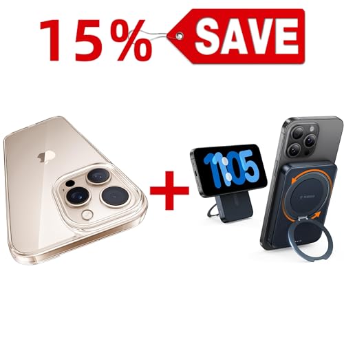 TORRAS Ostand 10,000mAh QI2 Magnetic Battery Pack with Stand & Magnetic Case — Buy Together to Save 15%