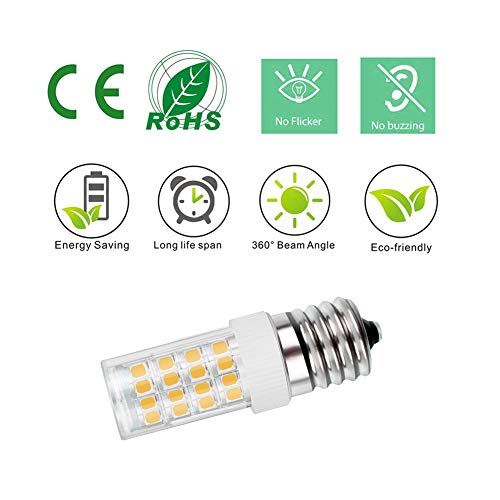 Gaormii Led Microwave Appliance Light Bulb For Refrigerator Range Hood Over Stove Equivalent 40W Incandescent Bulb E17 Intermediate Screw Base 120V 5W 450Lm Warm White 3000K Pack Of 3 #TOP7