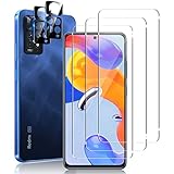 [3+2 Pack]Screen Protector for Xiaomi Redmi Note 11 Pro 5G with Camera Lens Protector 9H Hardness...