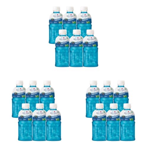Image of Mogu Mogu Blackcurrant Juice with Nata de Coco Jelly 320ml (Pack of 18) | Refreshing Tropical Thai-Made Sip & Chew Beverage