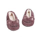 Tipo de zapatos: Básico LPZW Zapatillas de Peluche de la casa for Mujer Caliente Anti Deslizamiento Agarre Interior Bordado Zapatillas (Color : Clear, Shoe Size : 39-41)