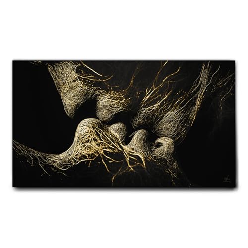 Giallobus - Quadro - 28 - Il bacio dell'anima - Tela Canvas Telaio Standard - 140x80 - Pronto da appendere - Quadri moderni per la casa