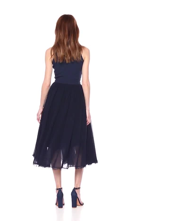 Vestido Alicia Plunging Fit Y Flare Midi Para Mujer Honduras