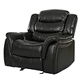 GDFStudio CHRISTOPHER KNIGHT HOME Great Deal Furniture Merit Black Leather Recliner/Glider Chair from Great Deal Furniture