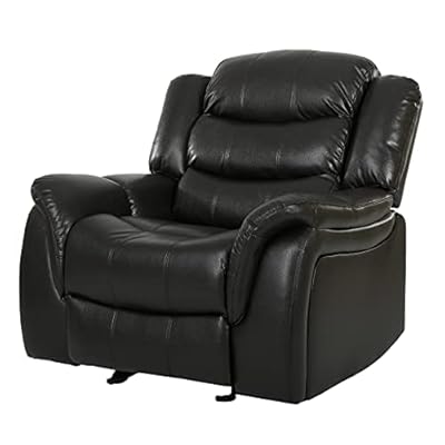 GDFStudio CHRISTOPHER KNIGHT HOME Great Deal Furniture Merit Black Leather Recliner/Glider Chair from Great Deal Furniture