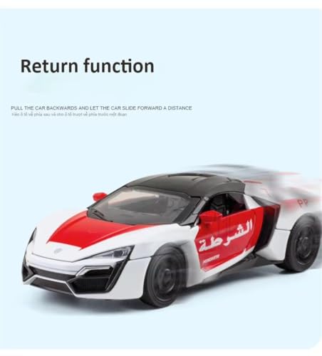 Image of VARIYA ENTERPRISE Exclusive Alloy Metal Pull Back Die-Cast Car Diecast Metal Pullback Toy Car with Openable 6 Doors,Light Music Boys Gifts Toys (F & F 7 Hypersport Dubai Police Car)