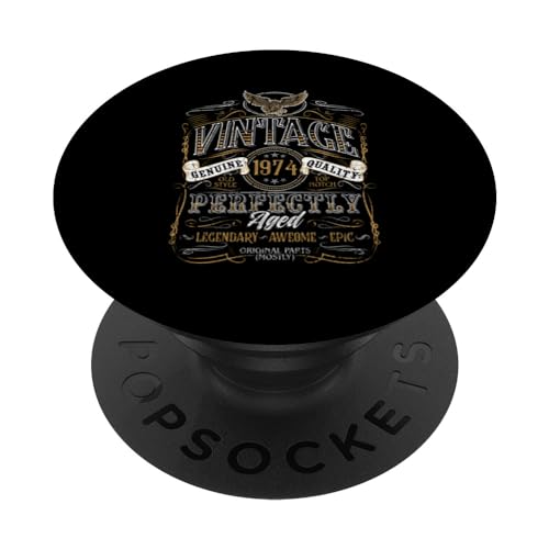 1974 Vintage Cumpleaños Retro Edición Limitada Hombres Mujer PopSockets PopGrip Intercambiable