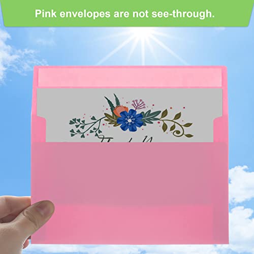 Image of 70 Packs A4 Envelope, Pink A4 Envelopes, 4x6 Photo Envelopes for Invitations, Envelopes Self Seal for Weddings, Baby Shower, Photos, Postcards, Greeting Cards, Mailing