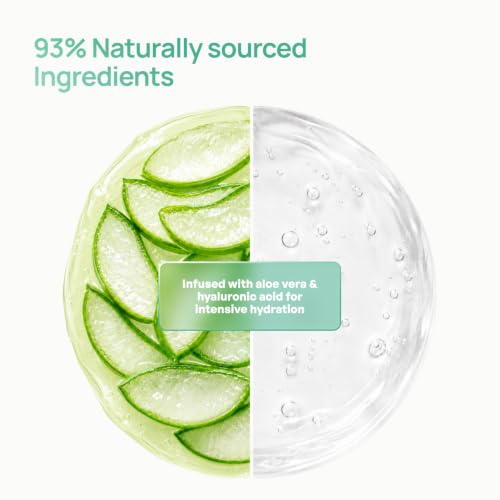 Image of PLANTIFIQUE Korean Sheet Mask, 5 Pack - Hydrating & Nourishing Face Masks with Aloe Vera, Ceramide NP and Hyaluronic Acid - Mascarillas Faciales