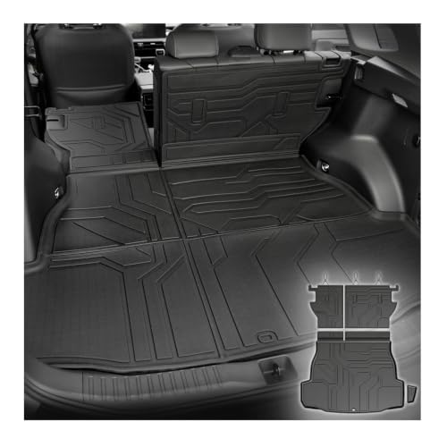 Image of Cargo Liner Backrest Mats for 2026 Toyota RAV4 Hybrid (Not Fit Limited or PHEV), All Weather TPE Cargo Trunk Mat Seat Back Protectors Accessories