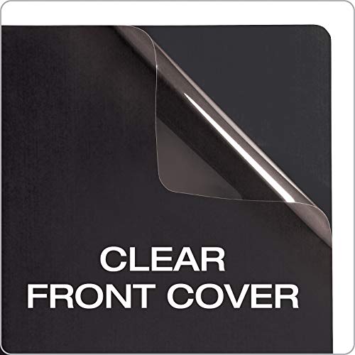 Oxford Linen Clear Front Report Covers, Letter Size, Black, 5 Pack (50406) #TOP1