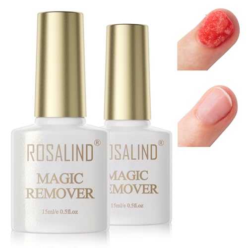 ROSALIND ジェルネイル リムーバー 除光液 15ml 2ボトルマジック ジェルネイル オフ ネイルリムーバー 簡単・迅速 ピールオフジェル セルフネイル ジェルネイルオフ - ROSALIND - 商品画像