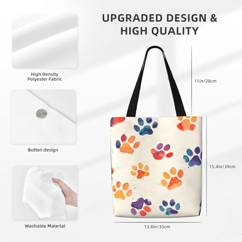 Coffee Brown Pattern Canvas Shoulder Bag Reusable Tote Bag Soft Lightweight Cloth Bags For Women Girls Lady Casual3