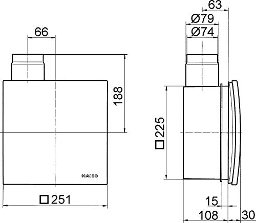 Maico Ventilatoreinsatz ER 60 VZ 15 62 m/h Ventilator für innenliegende Bäder und Küchen 4012799841081