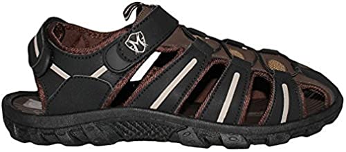 Easy USA Men's Waterproof Sport Sandals (12, Black/Brown)2