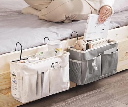Zyvero Bedside Storage Caddy/Bedside Hanging Storage Bag for Headboards Bunk Beds Dorm Rooms Book Phone Magazine Holder - Image 4