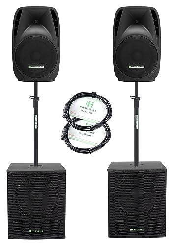 Pronomic 218S-215A aktywny system PA - aktywny zestaw PA z 2 subwooferami 18 x i 2 x 15 satelitami - 1...