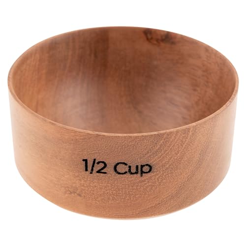 Karma, Set de 4 Vasos Medidores de Madera de Acacia miniatura 3