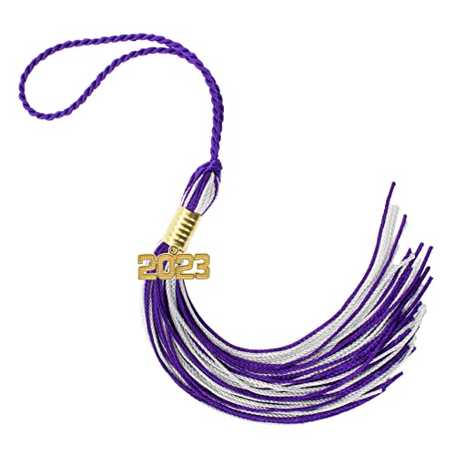 Tassel Depot 2023 Purple/Gray Graduation Tassel - Every School Color Available - Made in USA