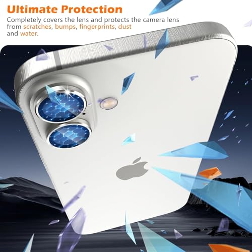 Image of Mobile Camera Lens Protector Compatible for iPhone 16 & iPhone 16 Plus Silver