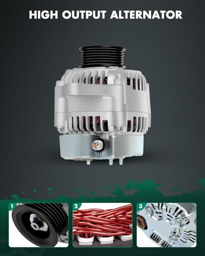 Image of SCITOO Alternator Fit for Toyota 4Runner T100 T-100 for Tacoma 2.4 2.7 1996-1999 96 97 98 99-12V 70 Amp CW 5-Groove Pulley, Replace OE 13673 101211-0520 27060-72340 27060-75100 27060-75110