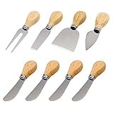 GKYZBB 8 pieces cheese knife set, cheese knife, butter spatula, Cheese Forks, cream sauce seasoning knife