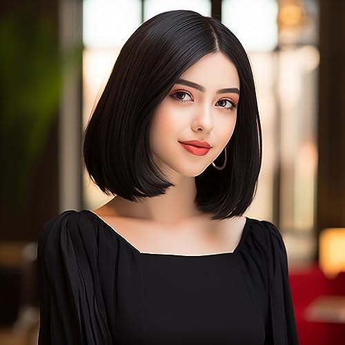 BERRYLION Black Bob Wig for Women - Image 2