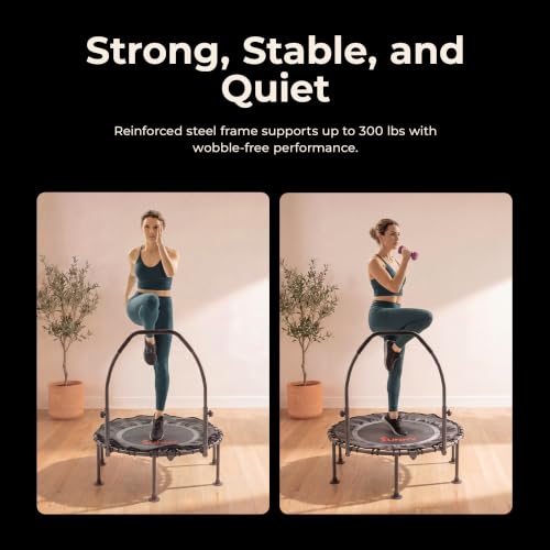 Sunny Health & Fitness 36” Bungee Exercise Trampoline, Adjustable Handlebar - image 5