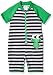 Kiko & Max Baby Boys Full Body Rash Guard Swim Suit Coverall, Green Frog, 12M