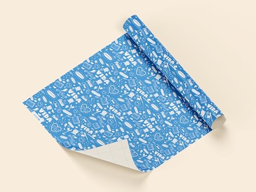 UNICEF - Papel de Regalo, Plegado, 2 Pliegos 70 x 100 cm, Vida Azul