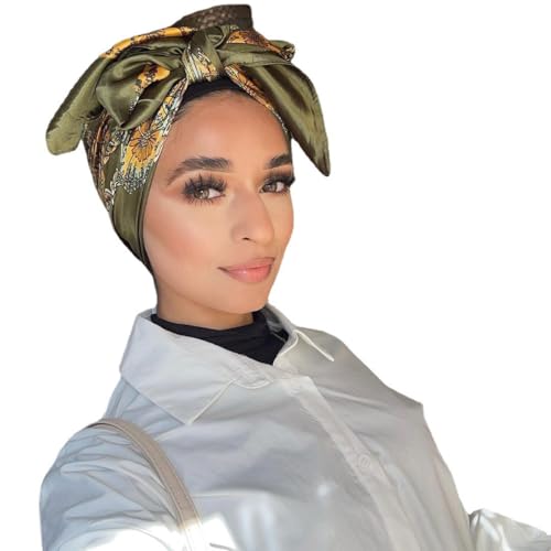 1 Pieces 35inch Large Satin Head Scarf for Girls Women, Silk Feeling Square Hair Scarves Bandanas Vintage Hair Neck Wraps3