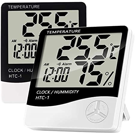 Digital Humidity Temperature Clock for Indoor, Hygrometer Thermometer with Clock, Used for Office, Home, Desk, Room, Baby room, Senior Citizen rooms, Medical Patients, Gift for Men-image-23