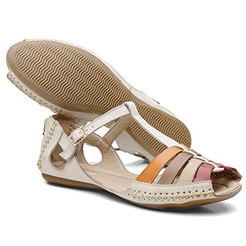 Sandália Feminina Rasteira Moleca Q&A Linha 710.2 Tamanho:35;Cor:Bege