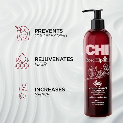 CHI Rosehip Oil Protecting Shampoo, 11.5 Oz - image 3