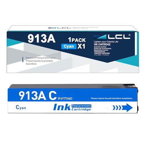 Cartouche d'encre HP 913A F6T77AE Cyan haute précision pour imprimante PageWide