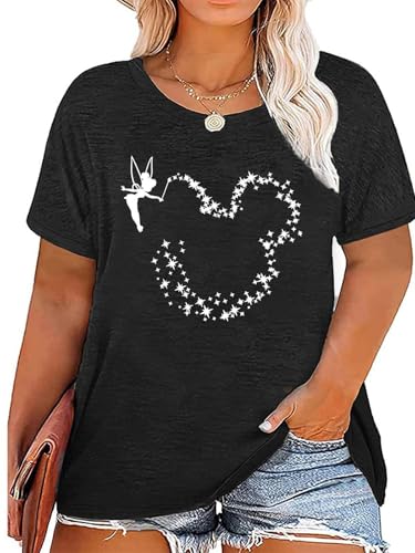 Plus Size Magical Shirts Women Magic Kingdom T Shirts Graphic Tee Cute Holiday Shirt Family Vacation Tops