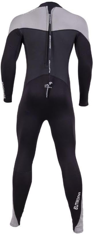 Eutropia 2.5MM Neoprene Men's Wetsuit - Back Zipper, Supratex Knee Pads, Articulated Cuffs, and UPF 50+ Protection Adults