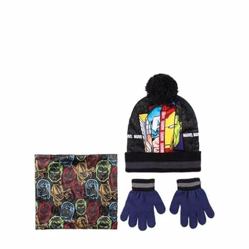 CERDÁ LIFE´S LITTLE MOMENTS - Conjunto de 3 Piezas de Avengers - Conjunto Gorro, Braga y Guantes de Invierno para Niño de Color Gris - Licencia Oficial Marvel | Ya disponible en tu tienda friki favorita! En mundofriki.es!