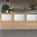 JTWWDM Cabinet Trash Can Wall Mounted Garbage Can Lid, Built-in Side Opening Waste Bin Cover, Easy to Balance Flap Waste Rotating, Stainless Steel Embedded Push Door,Build C