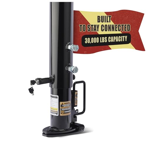 TOWGUARD Gooseneck Coupler with Locking Pin 2-5/16 Ball 30 000 lbs GTW Heavy Duty Adjustable Round Tube Coupler Secure Latch System for Trailer Towing