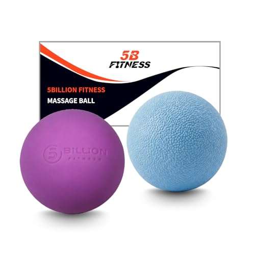 Image of 2 Pack Massage Lacrosse Ball Set Deep Tissue Massage Balls for Myofascial Release, Muscle Knot & Trigger Point Therapy - High Density TPE & Natural Rubber for Foot, Back & Shoulder Pain Relief